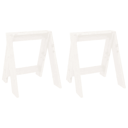 vidaXL Bancos 2 pcs 40x40x45 cm pinho maciço branco