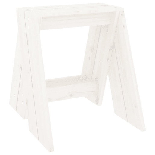 vidaXL Bancos 2 pcs 40x40x45 cm pinho maciço branco