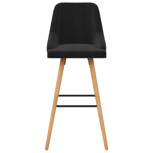 vidaXL Bancos de bar 2 pcs veludo preto vidaXL Bancos de bar 2 pcs veludo preto