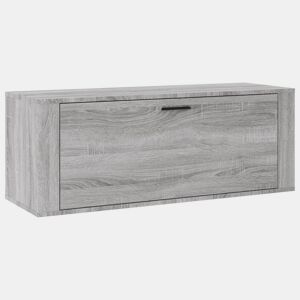 vidaXL Sapateira de parede 100x35x38 cm derivados madeira cinza sonoma