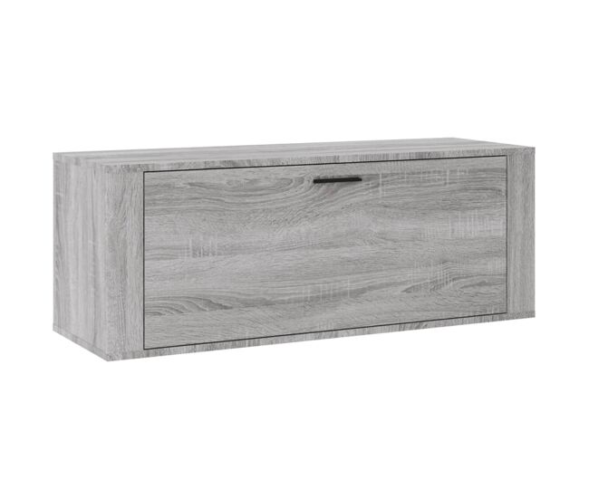 Vidaxl mueble zapatero pared contrachapada gris sonoma 100x35x38 cm