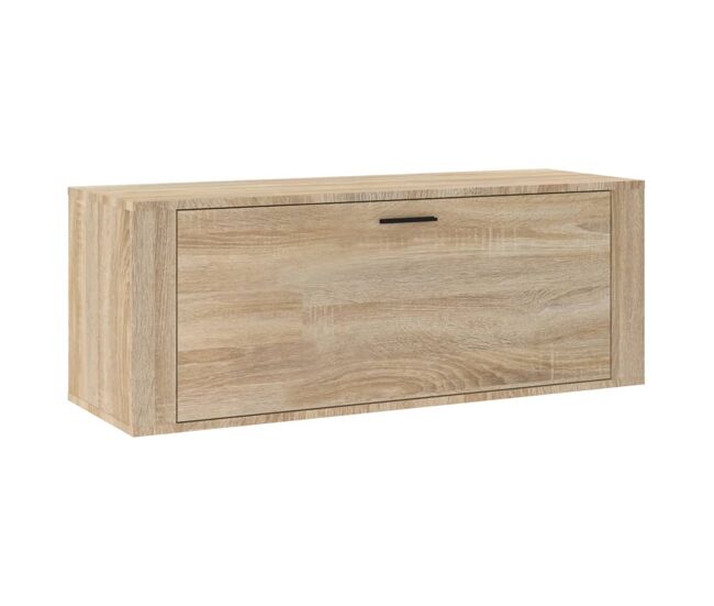 Vidaxl mueble zapatero pared contrachapada roble sonoma 100x35x38 cm