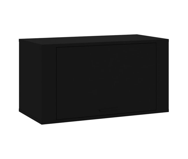Vidaxl mueble zapatero pared madera contrachapada negro 70x35x38 cm