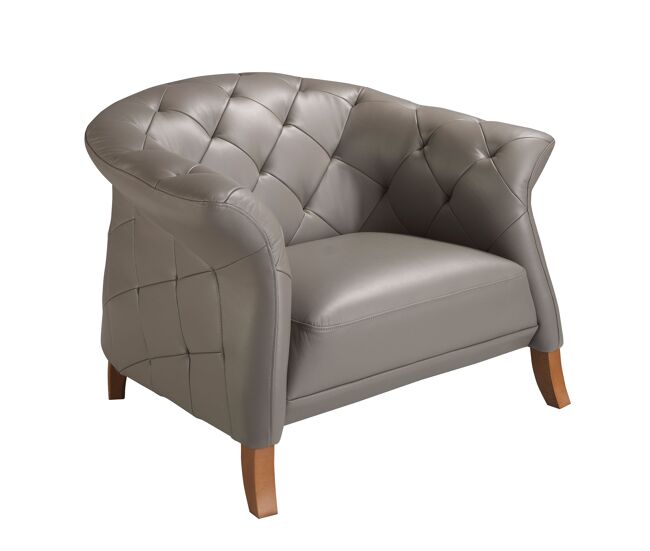 Angel cerda sillón chester piel gris