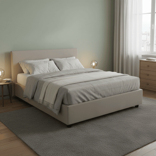 Cama de casal de tecido