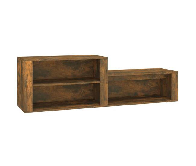 Vidaxl mueble zapatero madera contrachapada roble ahumado 150x35x45 cm