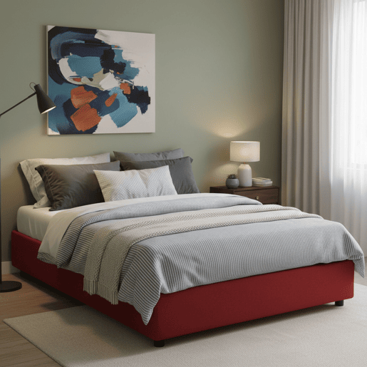 Cama de casal de tecido