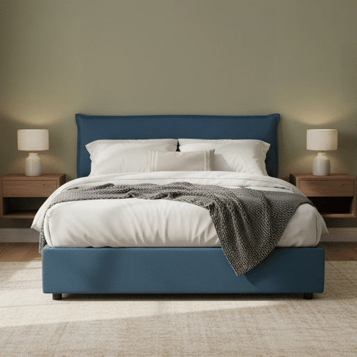 Cama de casal de tecido