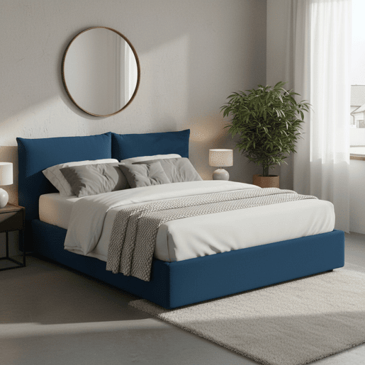 Cama de casal de tecido Cama de casal de tecido