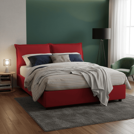 Cama de casal de tecido Cama de casal de tecido