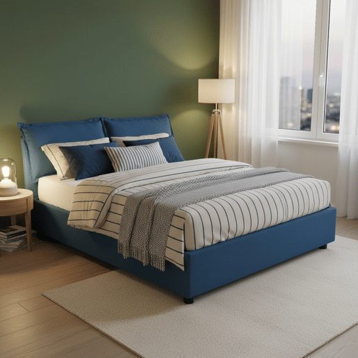 Cama de casal de tecido