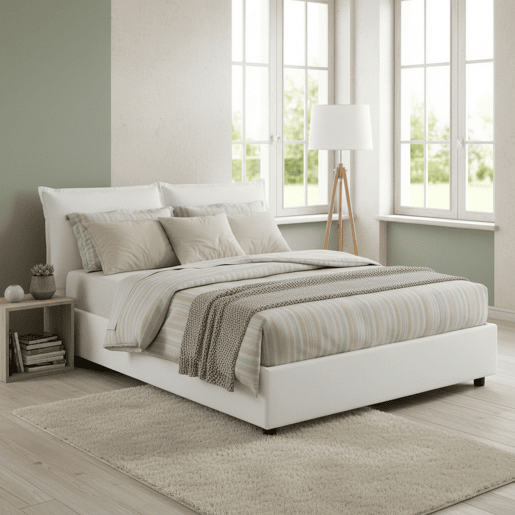 Cama de casal de tecido