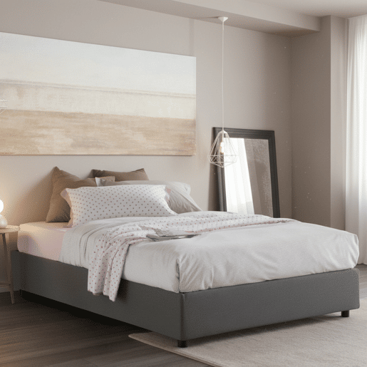Cama de casal de tecido