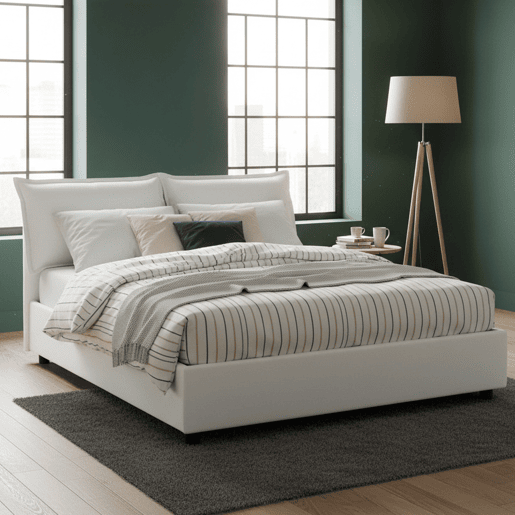 Cama de casal de tecido