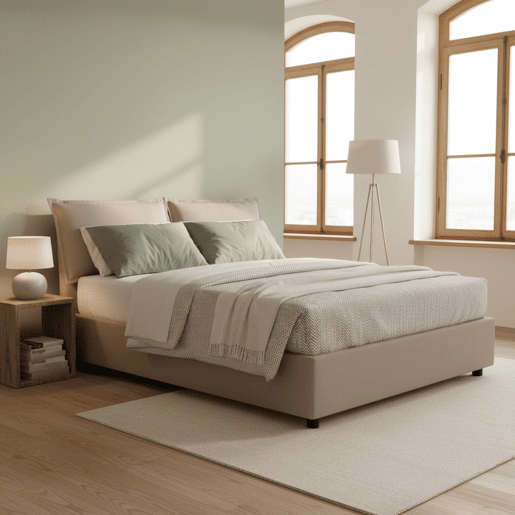Cama de casal de tecido Cama de casal de tecido