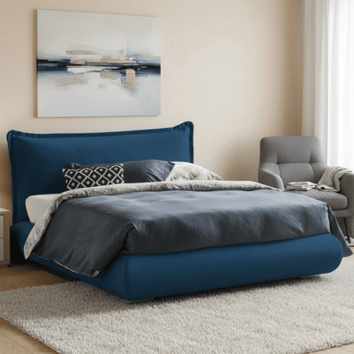Cama de casal de tecido Cama de casal de tecido