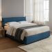 Cama de casal de tecido 175x205 Cama de casal de tecido 175x205 Azul