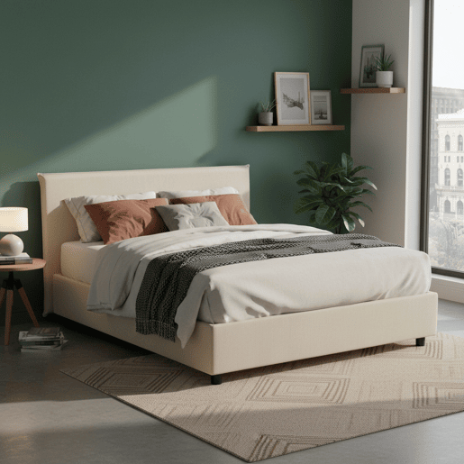 Cama de casal de tecido