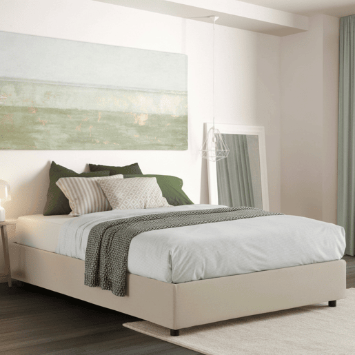 Cama de casal de tecido