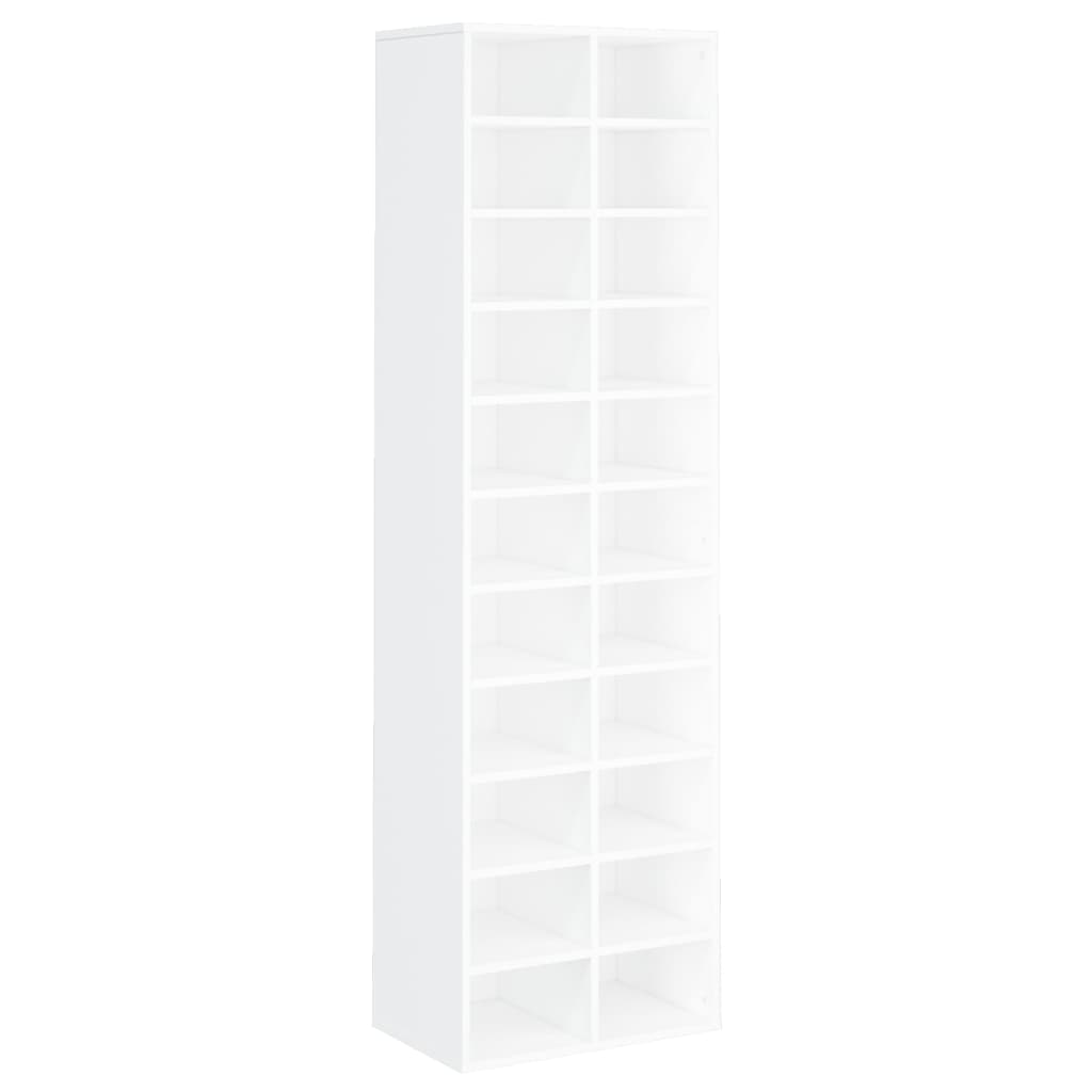 Vidaxl mueble zapatero de madera contrachapada blanco 54x34x183 cm