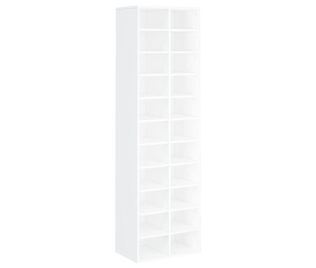 Vidaxl mueble zapatero de madera contrachapada blanco 54x34x183 cm