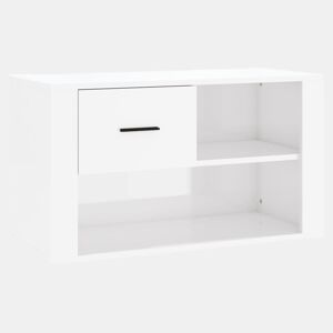 vidaXL Sapateira 80x35x45 cm derivados de madeira branco brilhante
