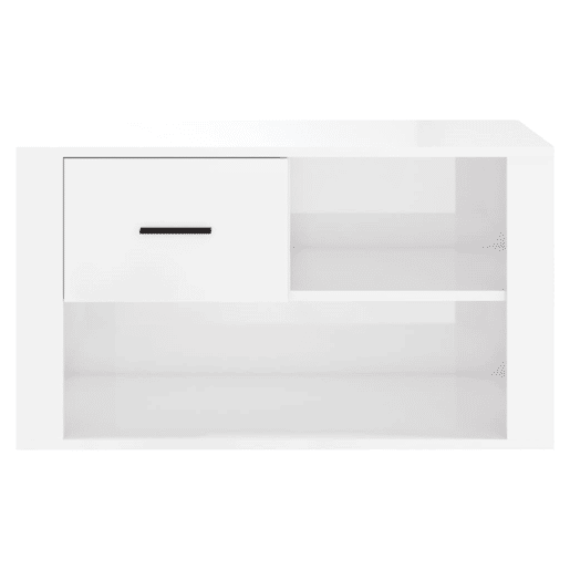 vidaXL Sapateira 80x35x45 cm derivados de madeira branco brilhante vidaXL Sapateira 80x35x45 cm derivados de madeira branco brilhante