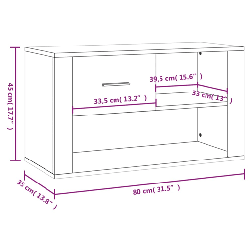 vidaXL Sapateira 80x35x45 cm derivados de madeira branco brilhante vidaXL Sapateira 80x35x45 cm derivados de madeira branco brilhante