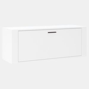 vidaXL Sapateira de parede 100x35x38 cm derivados de madeira branco