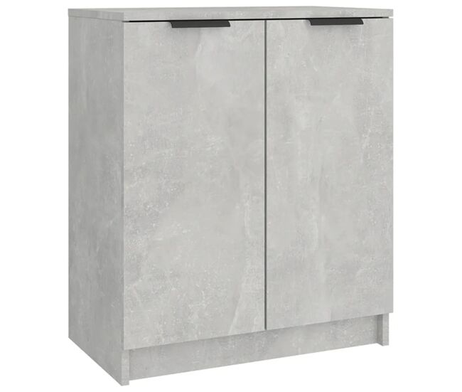 Vidaxl mueble zapatero madera contrachapada gris hormigón 59x35x70 cm
