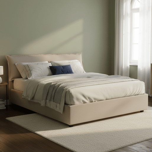 Cama de casal de tecido Cama de casal de tecido