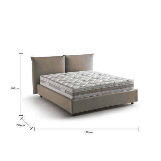 Cama de casal de tecido Cama de casal de tecido
