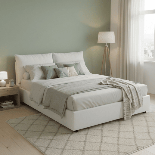 Cama de casal de tecido
