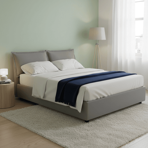 Cama de casal de tecido Cama de casal de tecido