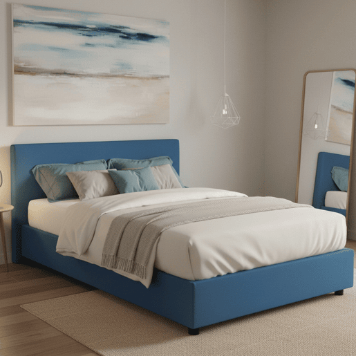 Cama de casal de tecido Cama de casal de tecido