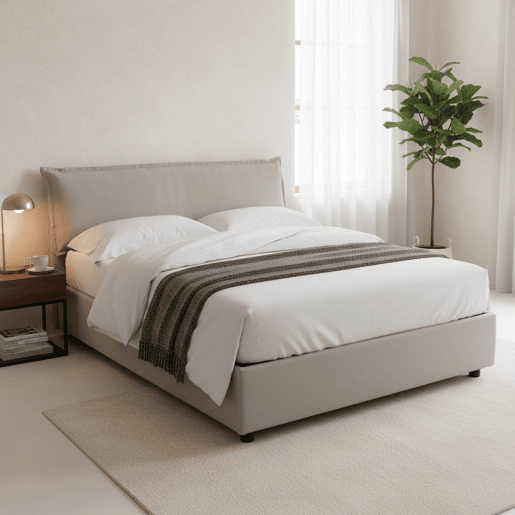 Cama de casal de tecido Cama de casal de tecido
