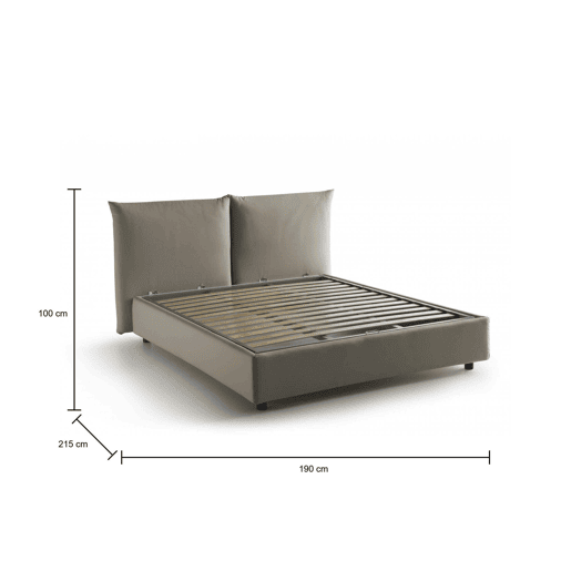 Cama de casal de tecido Cama de casal de tecido
