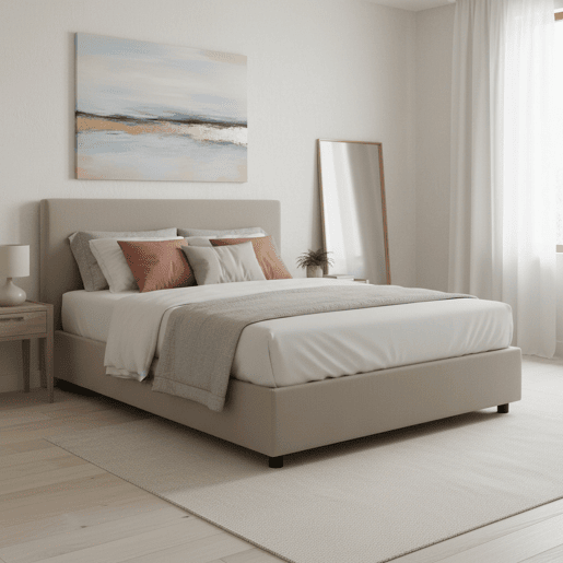 Cama de casal de tecido Cama de casal de tecido