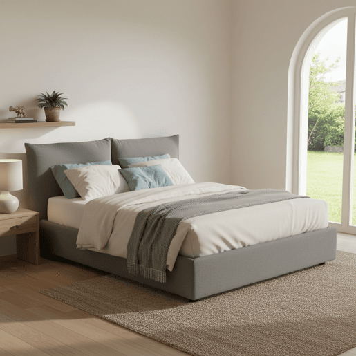 Cama de casal de tecido Cama de casal de tecido