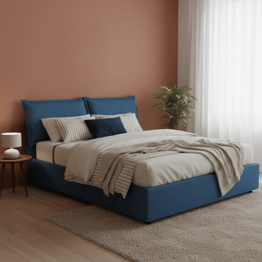 Cama de casal de tecido