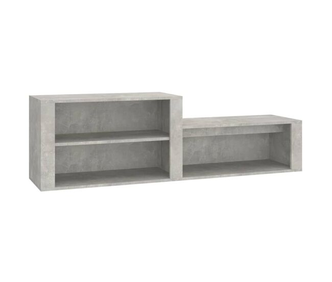 Vidaxl mueble zapatero madera contrachapada gris hormigón 150x35x45 cm