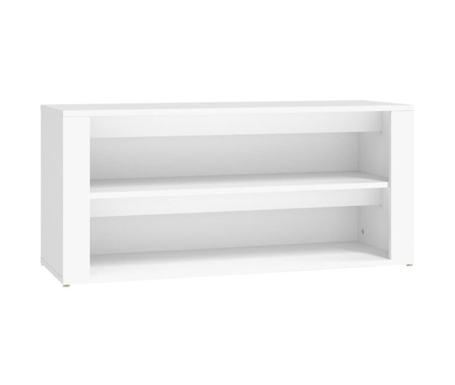 Vidaxl mueble zapatero de madera contrachapada blanco 100x35x45 cm