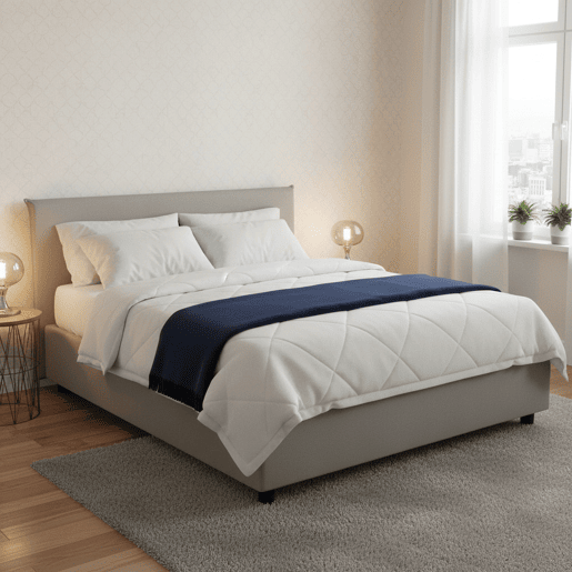Cama de casal de tecido Cama de casal de tecido