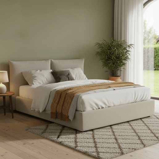 Cama de casal de tecido