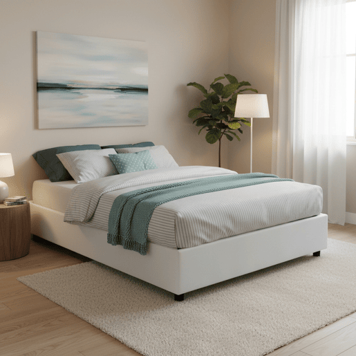 Cama de casal de tecido
