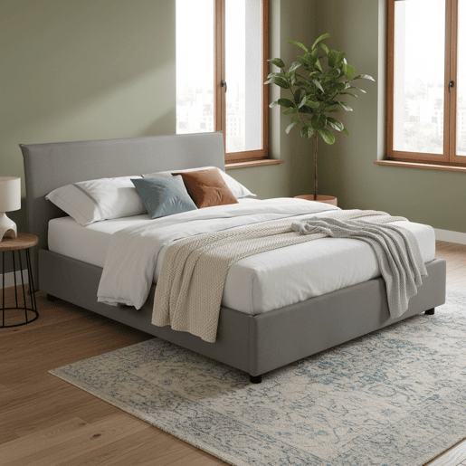 Cama de casal de tecido