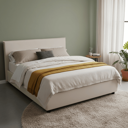 Cama de casal de tecido