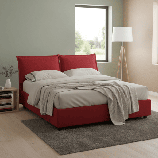 Cama de casal de tecido Cama de casal de tecido