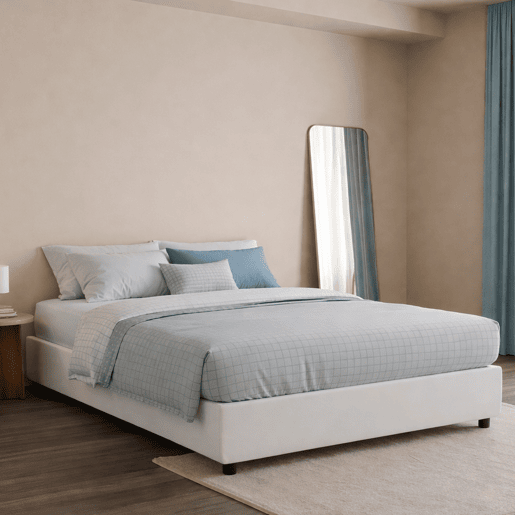 Cama de casal de tecido Cama de casal de tecido