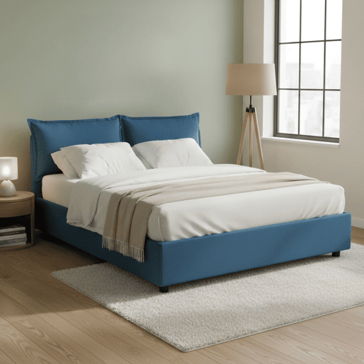 Cama de casal de tecido Cama de casal de tecido